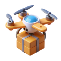 elegant abstract Delivery drone carrying a package professional png