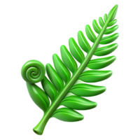 extraordinary rustic Green fern leaf, unfurling genuine png