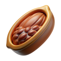 stunning abstract Cocoa bean pod, opened high resolution png