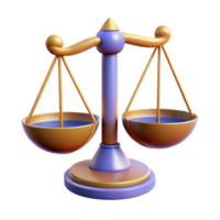dramatic minimalist A set of scales, symbol of justice 4K png