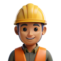magnificent modern Construction worker wearing a hard hat, high resolution png