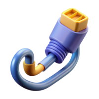 impressive rustic A network cable with connector high quality png
