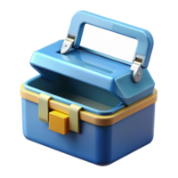 beautiful modern A toolbox with lid open 4K png