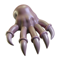 wonderful minimalist Alien creature hand with sharp claws, high quality png