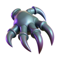 serene artistic Alien creature hand with sharp claws, original png