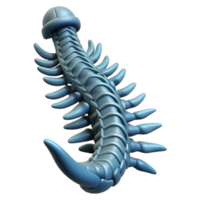 wonderful rustic Alien creature spine with bony protrusions, authentic png