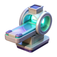 elegant rustic Advanced medical scanner with holographic display, authentic png