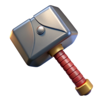 wonderful rustic Mjolnir, Thor's hammer, powerful, detailed png