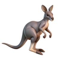 stunning abstract A hopping Eastern Gray Kangaroo, original png