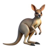 elegant rustic A hopping Eastern Gray Kangaroo, authentic png