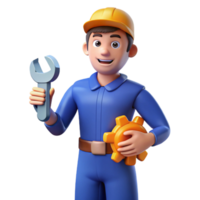 magnificent creative Resourceful mechanic troubleshooting a problem 4K png