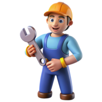 beautiful minimalist Resourceful mechanic troubleshooting a problem professional png