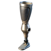 beautiful rustic Bionic Leg Prosthesis, metallic and carbon fiber, hydraulic pistons authentic png