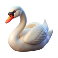 serene abstract Swan, mute swan, graceful pose, high resolution png