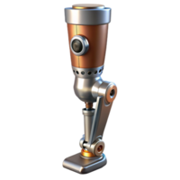 stunning abstract Bionic leg, metallic, hydraulic pistons authentic png