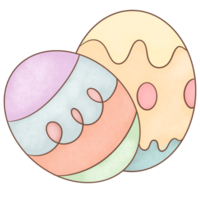 Easter eggs decorated with delicate boho patterns png