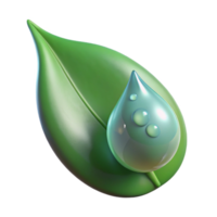 elegant creative Close-up of a dewdrop on a leaf authentic png
