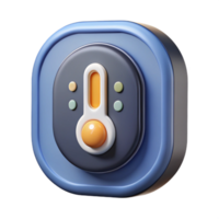 dramatic artistic A smart thermostat, displaying the current temperature premium png