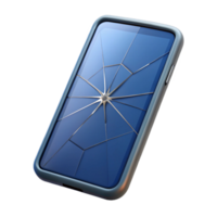 stunning traditional A broken smartphone screen, zoomed in on the cracks high resolution png