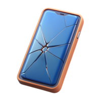 extraordinary minimalist A broken smartphone screen, zoomed in on the cracks original png