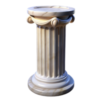 elegant abstract Classical column, fluted, marble, high quality png