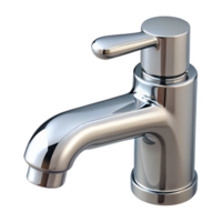 elegant creative Modern faucet, chrome, single handle, high resolution png