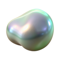 dramatic artistic A floating, organic blob with a pearlescent sheen original png