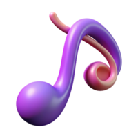 elegant vintage A single, stylized musical note with flowing lines high resolution png