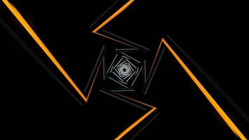 Orange and White Neon Lightning Tunnel Background VJ Loop in 4K video