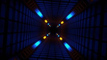 Orange and Blue Abstract Energy Square Tunnel Background VJ Loop in 4K video