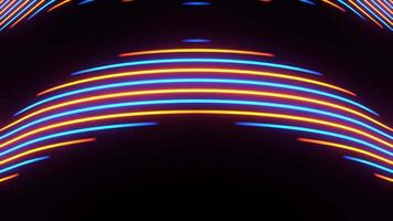 Blue and Orange Abstract Neon Vertical Lines Show Background VJ Loop in 4K video
