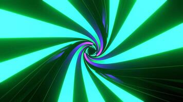 Purple and Turquoise Rotating Light in Triangular Tunnel Background VJ Loop in 4K video