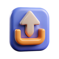 impressive artistic A single, stylized upload icon authentic png