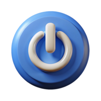 serene rustic A single, stylized power button icon authentic png