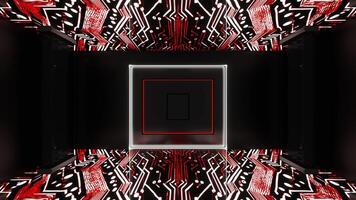 Red and White Fast Strobe Chip Corridor Background VJ Loop in 4K video