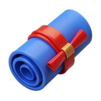 stunning abstract Blueprints rolled up and tied with a red ribbon, high quality png