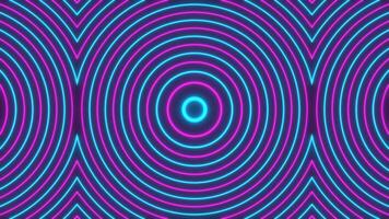 Cyan and Pink Glowing Curly Pattern Background VJ Loop in 4K video