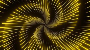 Yellow Circular Duable Laser Show Background VJ Loop in 4K video