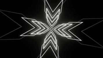 White Neon Arrows Rotated Background VJ Loop in 4K video