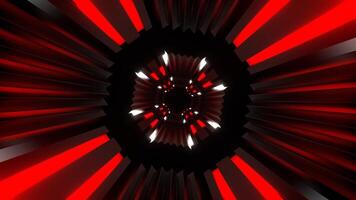 Red and White Neons Reverse Movement Tunnel Background VJ Loop in 4K video