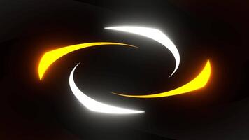 Orange and White Neons Move on Spiral Background VJ Loop in 4K video