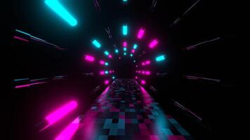 Cyan and Pink Fast Fantasy Strobe Road Background VJ Loop in 4K video