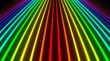 Multicolor Descending Endless Neon Lines Background VJ Loop in 4K video