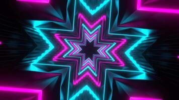 Cyan and Pink Large Number of Neon Angles Background VJ Loop in 4K video
