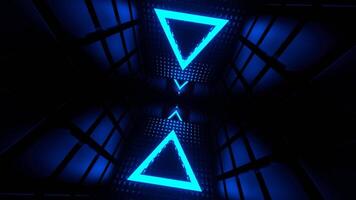 Red and Blue Neon Area Corridor with Rotation Background VJ Loop in 4K video