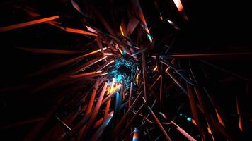 Cyan and Orange Apocalyptics Shards Background VJ Loop in 4K video