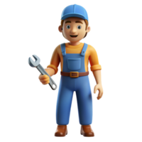 wonderful abstract Mechanic in overalls with a wrench professional png