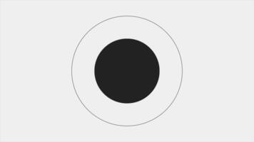 Abstract Looping Animation. Minimalist Design of Featuring Rotating Dark Sphere with Circular Lines. Place for pasting text. Perfect for backgrounds, presentations and modern projects. video