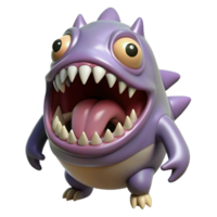 elegant creative Monster with sharp teeth exclusive png