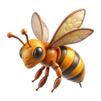 serene minimalist Honeybee in flight with pollen on legs high quality png